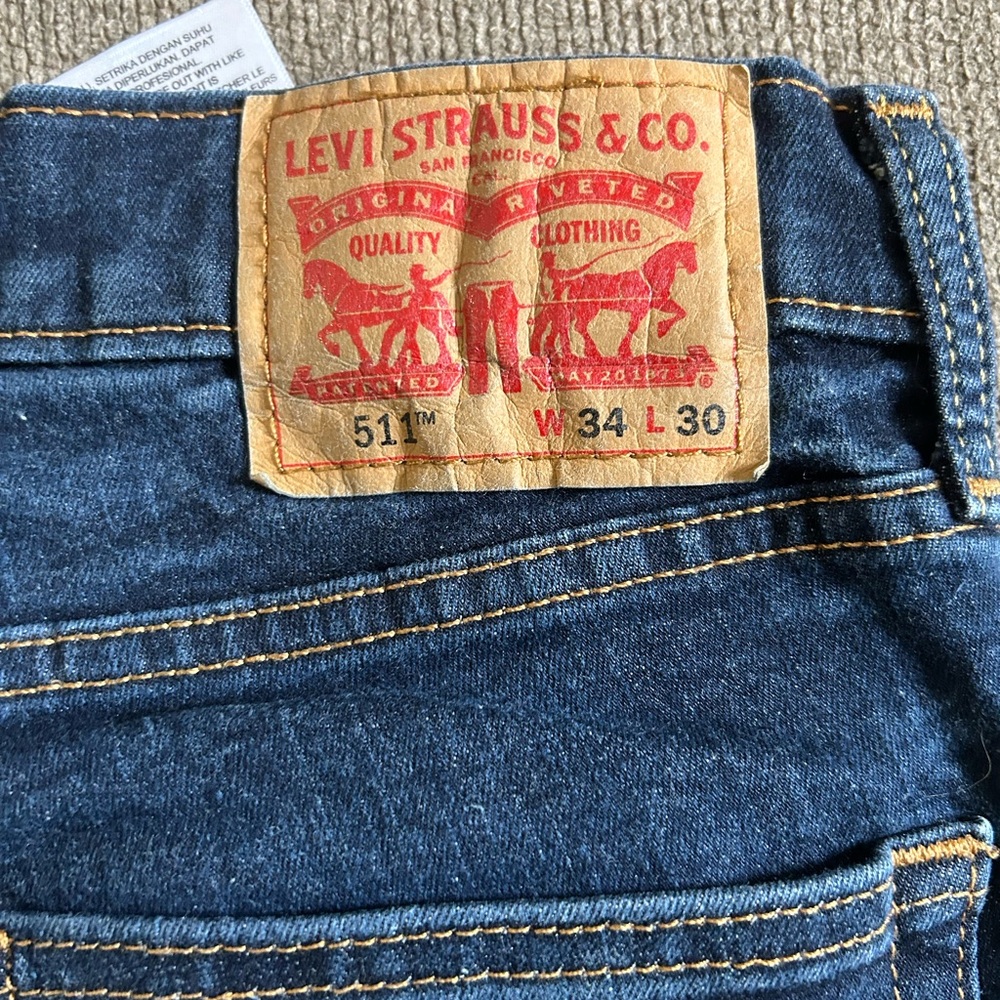 Levi's Men's 511 Blue Denim Jeans - W34 L30